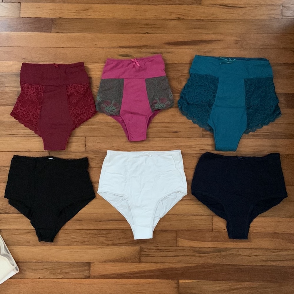Ostomy Underwear by Vanilla Blush - lot of 6 (high waisted)